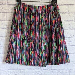 Dona Jo Ultimate Skirt Skort XL Multicolor Abstract Print Colorful Tennis Golf